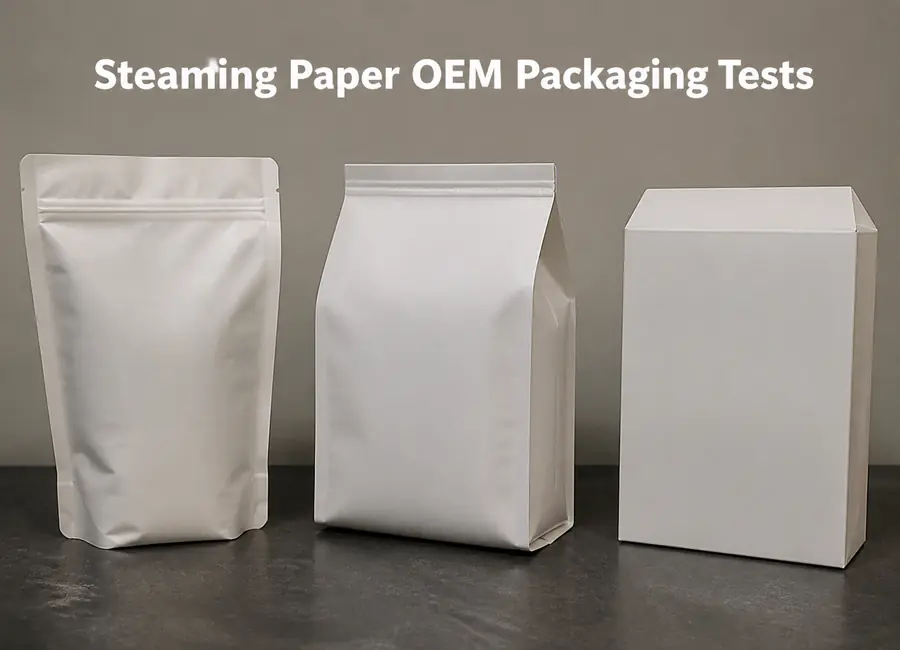 Same-spec steaming paper OEM packaging comparison