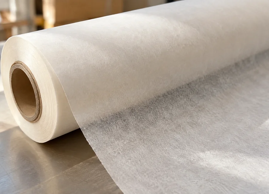 Thin parchment surface and translucent cut edge
