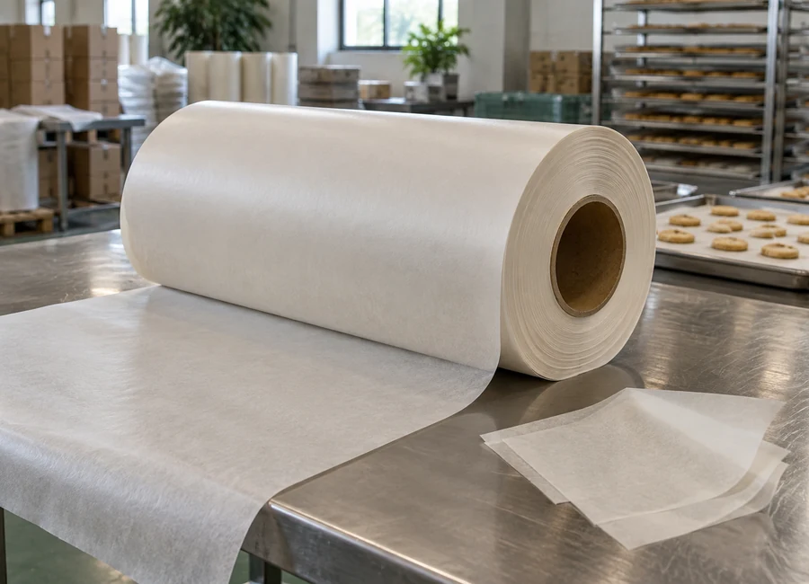 Parchment jumbo roll and slit-edge inspection samples — application context
