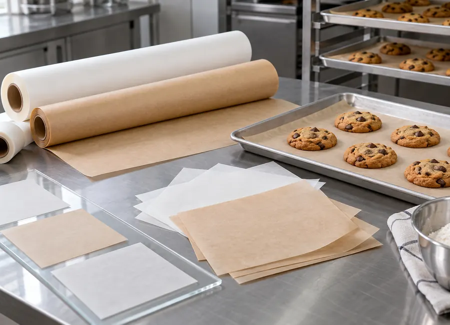 baking paper rolls and cut sheets — factory application